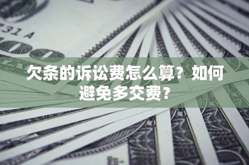济南欠条的诉讼费怎么算？如何避免多交费？