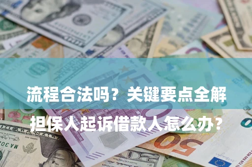 济南

担保人起诉借款人怎么办？流程合法吗？关键要点全解析