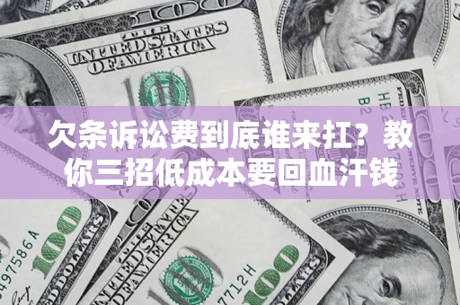 济南欠条诉讼费到底谁来扛？教你三招低成本要回血汗钱